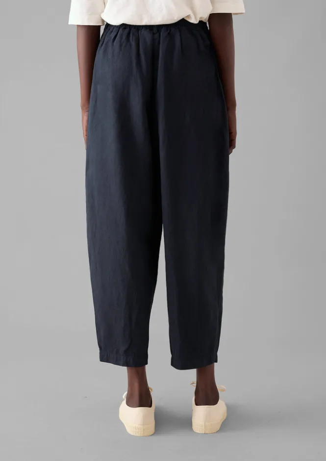 Linen|Trousers-TOAST Alix Cotton Linen Trousers SlateNavy