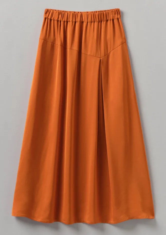 Skirts-TOAST Asymmetric Satin Crepe Skirt Spice