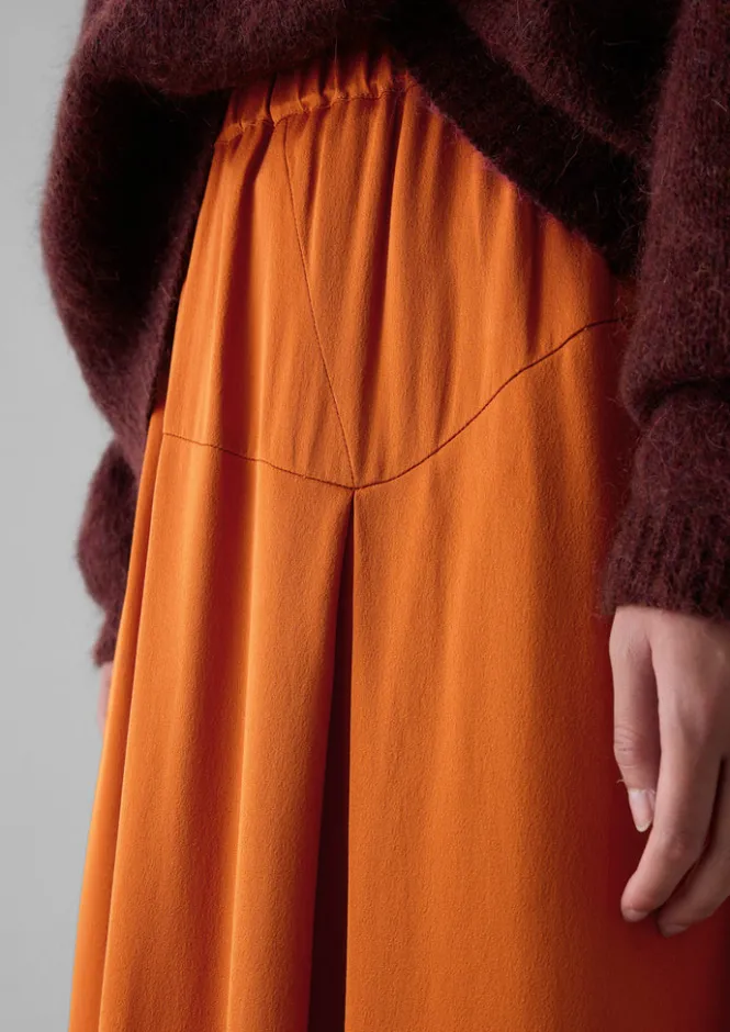 Skirts-TOAST Asymmetric Satin Crepe Skirt Spice