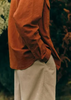 Cord|Trousers-TOAST Bill Organic Cord Wide Leg Trousers Moonstone