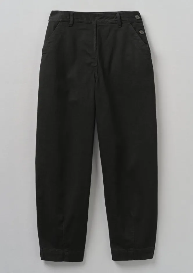 Denim|Jeans-TOAST Denim Side Button Trousers Black