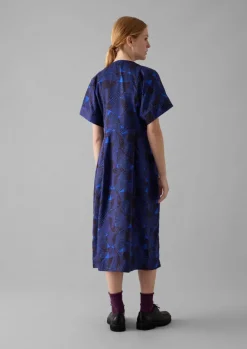 Dresses-TOAST Bryn Reverb Print Dress BrilliantBlue