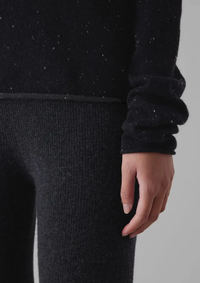 Cashmere|Loungewear-TOAST Cashmere Slim Leg Trousers Charcoal