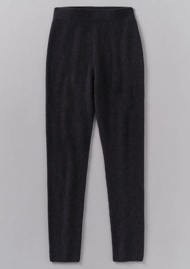 Cashmere|Loungewear-TOAST Cashmere Slim Leg Trousers Charcoal