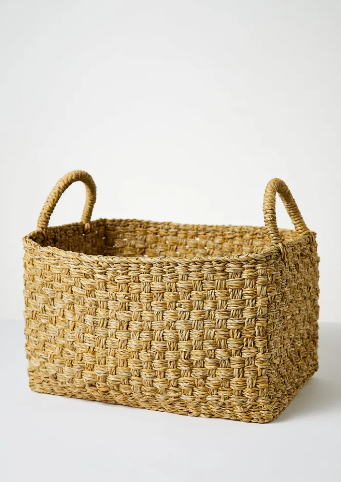 Baskets-TOAST Chatai Weave Hogla Storage Basket Natural