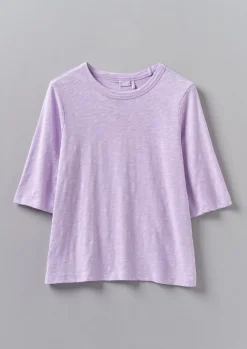 Jersey|Tops & Tees-TOAST Cleo Garment Dyed Organic Cotton Tee Lupine