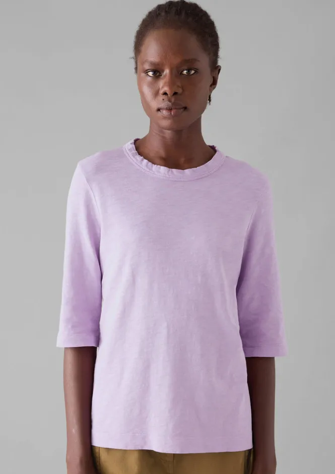 Jersey|Tops & Tees-TOAST Cleo Garment Dyed Organic Cotton Tee Lupine