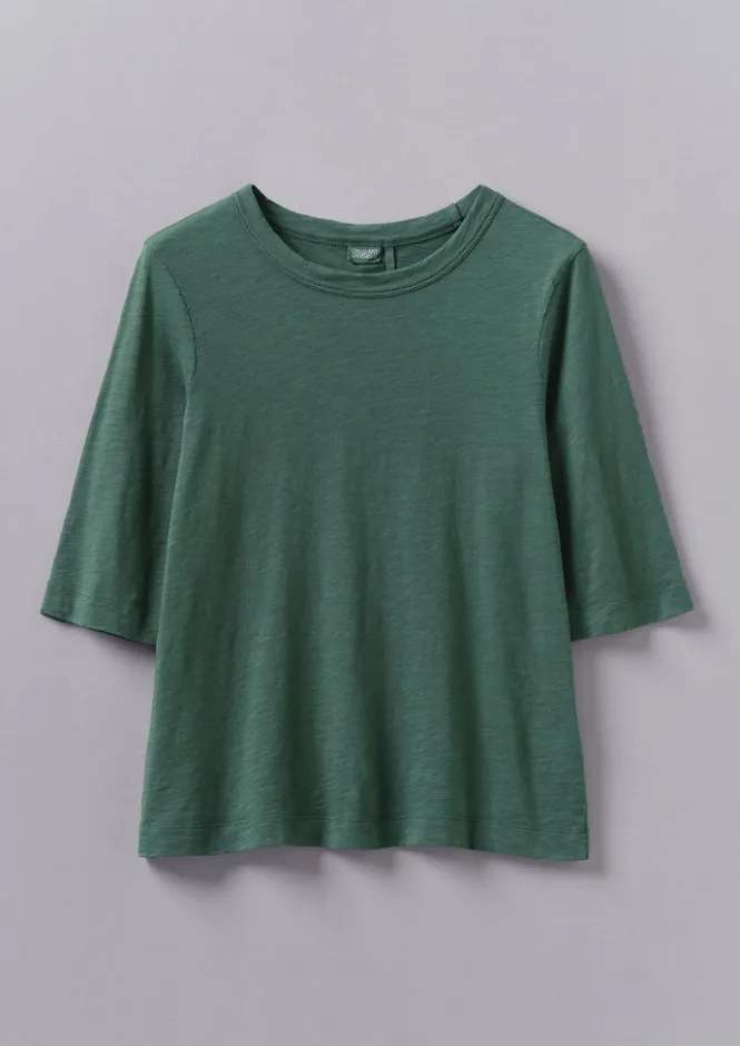 Jersey|Tops & Tees-TOAST Cleo Garment Dyed Organic Cotton Tee MarbleGreen