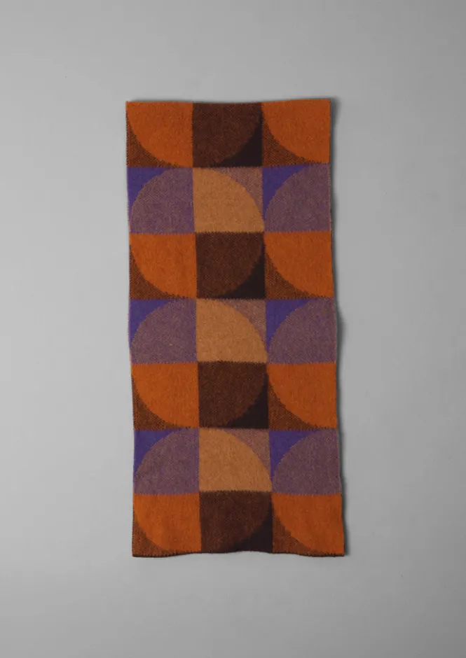 Hats, Scarves & Gloves-TOAST Colour Block Wool Scarf GingerMulti