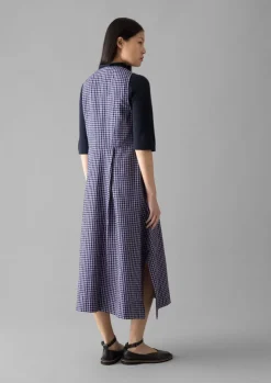 Dresses-TOAST Cotton Gingham Seersucker Dress Lilac