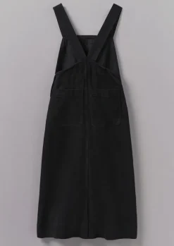 Denim|Dresses-TOAST Denim Pinafore Dress Black