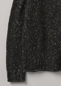 Knitwear-TOAST Donegal Roll Neck Sweater BlackMarl
