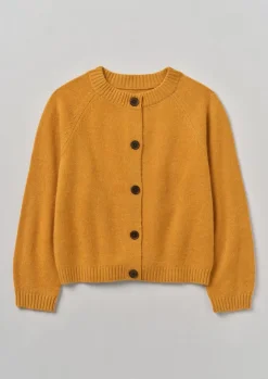 Cashmere|Knitwear-TOAST Eden Wool Cashmere Raglan Cardigan GingerMelange