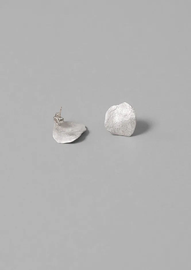 Jewellery-TOAST Emily Nixon Flat Rock Stud Earrings Silver