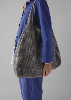 Bags & Belts-TOAST Etched Check Linen Bag Slate