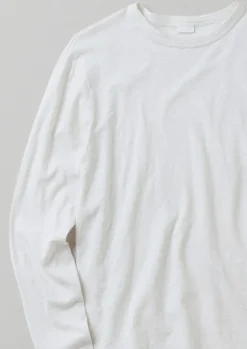 Loungewear|Tops & Tees-TOAST Frank Cotton Long Sleeve Tee Chalk