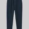Trousers-TOAST Gabi Cotton Pull On Trousers StormBlue