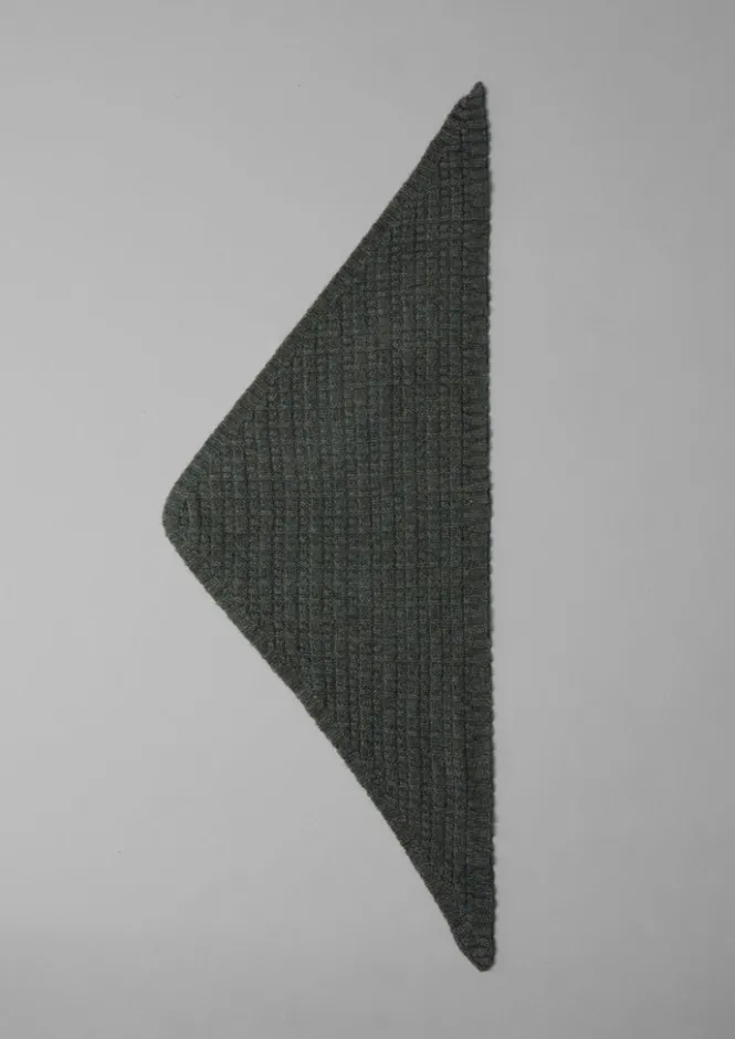Hats, Scarves & Gloves|Hats, Scarves & Gloves-TOAST Grid Stitched Knitted Bandana Seaweed