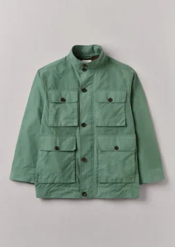 Coats & Jackets-TOAST Halley Stevensons Waxed Cotton Coat BlueJade