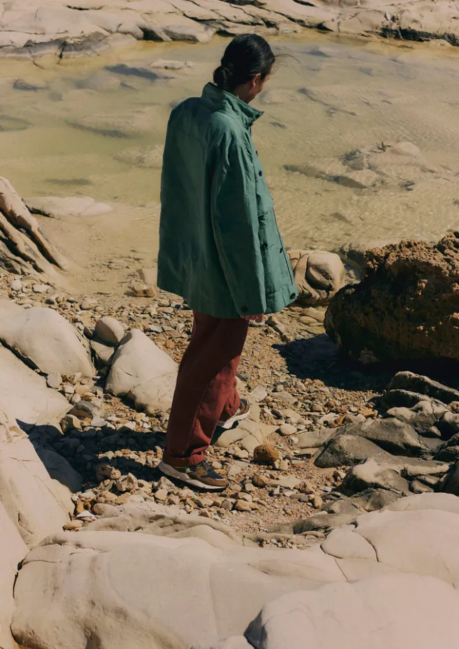 Coats & Jackets-TOAST Halley Stevensons Waxed Cotton Coat BlueJade