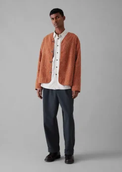 Coats & Jackets-TOAST Hand Embroidered Kantha Relaxed Jacket RedGranite
