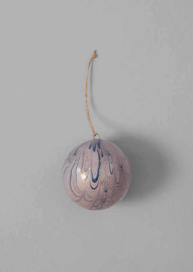 Christmas Decorations-TOAST Hand Marbled Bauble Lilac