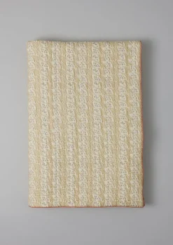 Textiles|Blankets & Throws-TOAST Harvest Block Print Cotton Quilt Sand/Hellebore