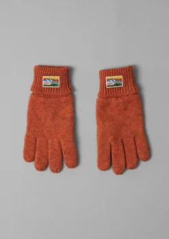 Hats, Scarves & Gloves-TOAST Hestra Knitted Gloves BrickRed
