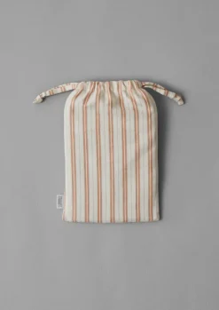 Textiles|Bed Linen-TOAST Ines Flannel Stripe Cotton Oxford Pillowcase Set Apricot/SoftBlue