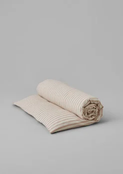 Textiles|Bed Linen-TOAST Ines Flannel Stripe Cotton Duvet Cover Apricot/SoftBlue