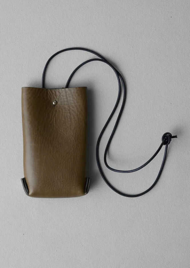 Bags & Belts-TOAST Kate Sheridan Jigsaw Leather Pouch Bag Olive