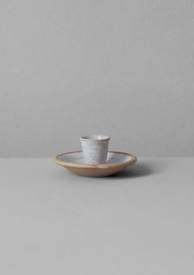 Decorative Pieces|Ceramics-TOAST Lily Pearmain Dinner Candle Holder White