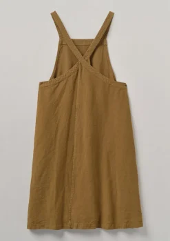 Aprons & Tea Towels-TOAST Linen Crossback Pinafore Apron TawnyBrown