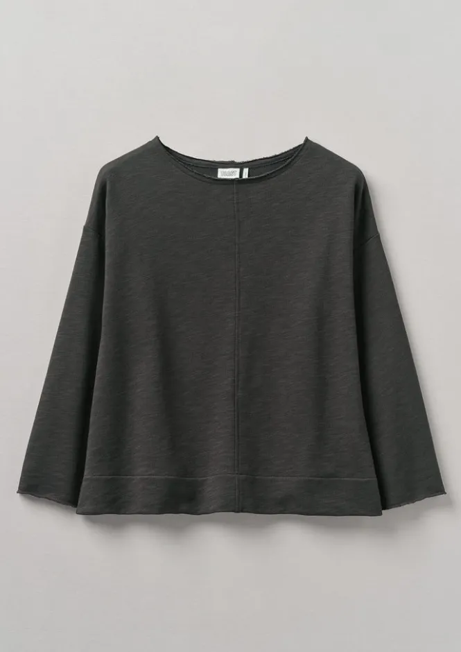 Loungewear|Tops & Tees-TOAST Loopback Jersey Sweater Charcoal