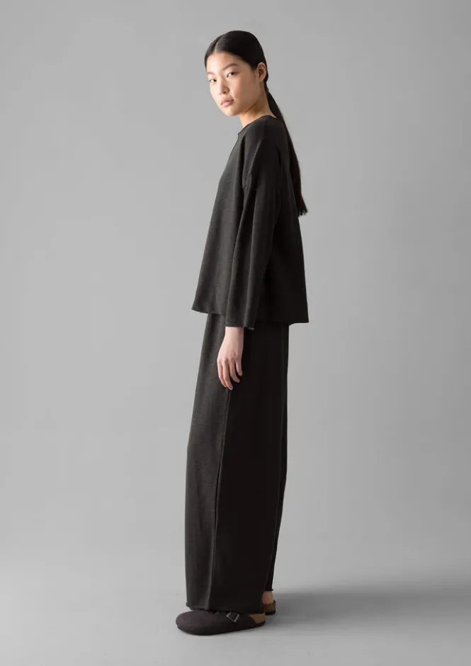 Loungewear|Tops & Tees-TOAST Loopback Jersey Sweater Charcoal
