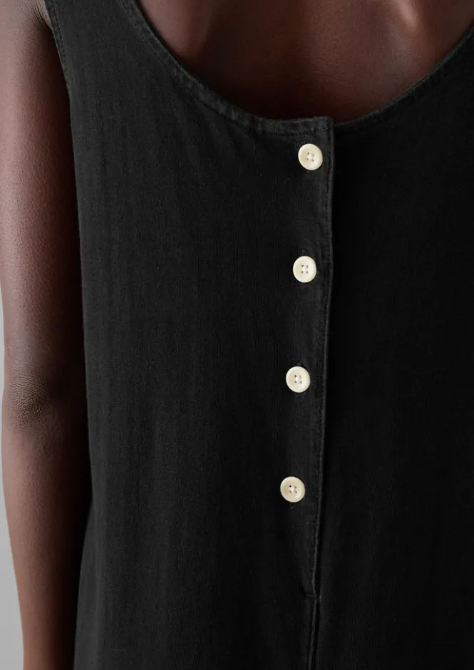 Loungewear|Dresses-TOAST Lydia Jersey Shift Dress WashedBlack
