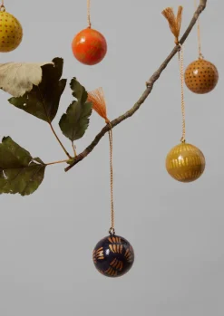 Christmas Decorations-TOAST Mini Hand Painted Bauble Set Multi