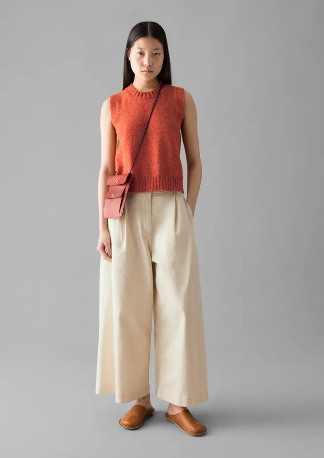 Knitwear-TOAST Neat Mouline Wool Tank AmberMarl