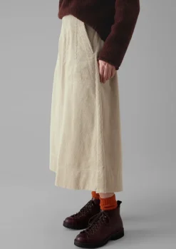 Cord|Workwear-TOAST Organic Cord A Line Skirt Moonstone