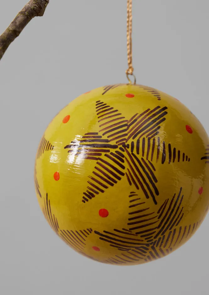 Christmas Decorations-TOAST Pointed Star Hand Painted Bauble Citrus