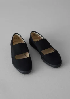 Trainers & Plimsolls-TOAST Pras Canvas Pumps Black