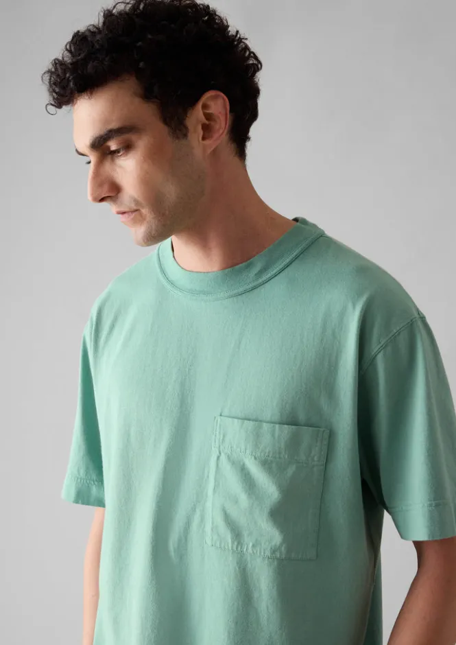 Tops & Tees-TOAST Reactive Dyed Organic Cotton Tee CeladonGreen
