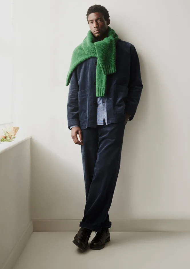 Cord|Trousers-TOAST Rory Organic Cord Trousers DustyNavy