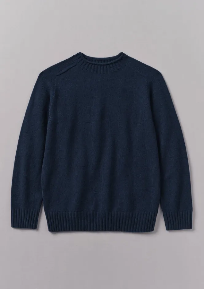 Knitwear-TOAST Seamless Wool Cashmere Sweater Midnight
