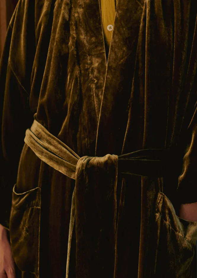 Velvet|Gowns-TOAST Silk Velvet Gown RichOlive