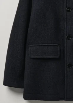 Coats & Jackets-TOAST Single Breasted Car Coat Indigo