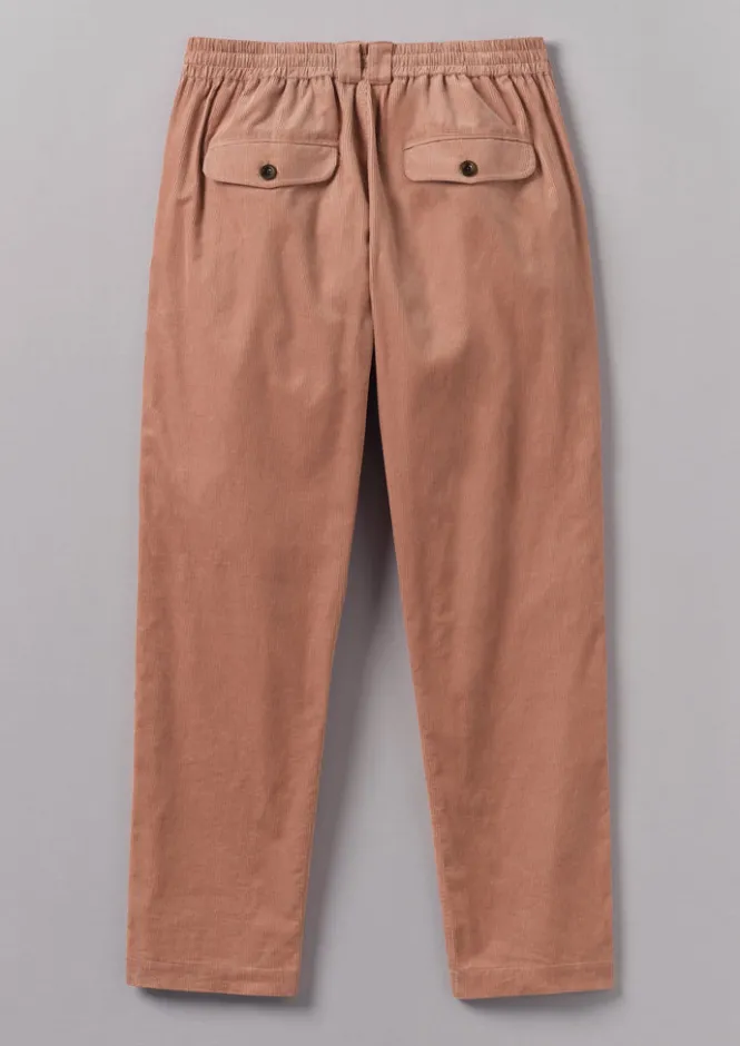 Cord|Trousers-TOAST Soft Organic Cord Drawstring Trousers RoseQuartz