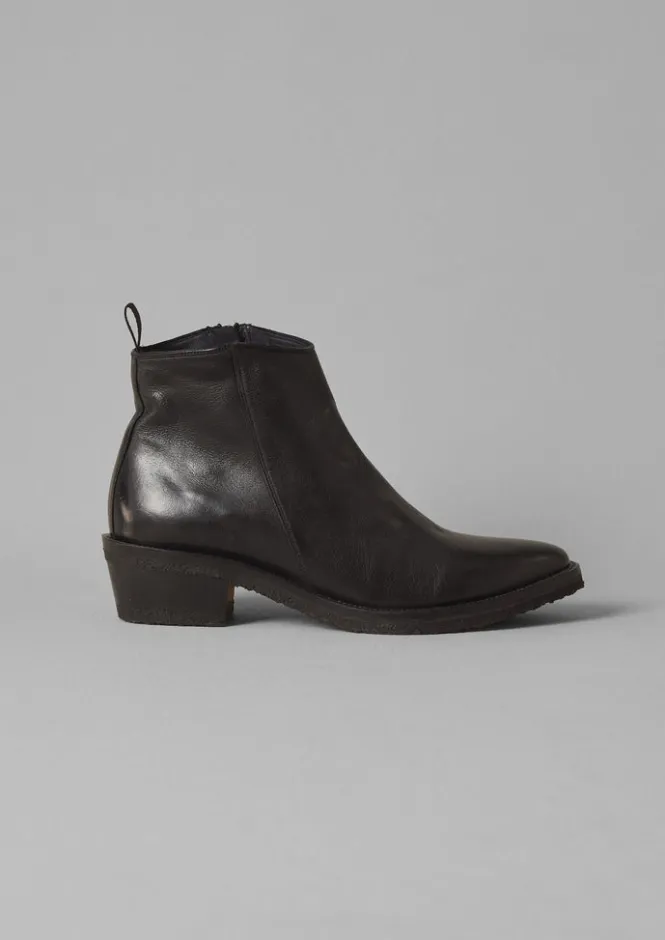 Boots-TOAST Sturlini Leather Ankle Boots Black