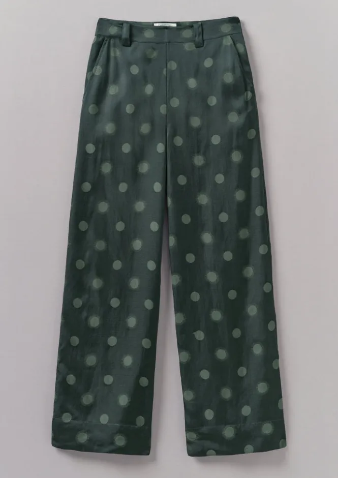 Trousers-TOAST Sun and Moon Jacquard Trousers Oil