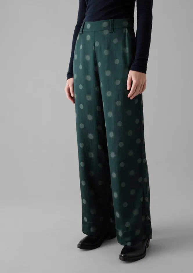 Trousers-TOAST Sun and Moon Jacquard Trousers Oil